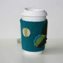 Teal Recycled Wool Coffee Cardigan