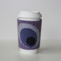 Purple Recycled Wool Coffee Cup Cardigan