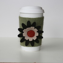 Sage Recycled Wool Coffee Cardigan 