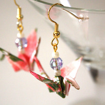 Origami Earrings - Pink01