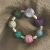 Light Blue Teal Bracelet with Carved Bone Spacer Beads