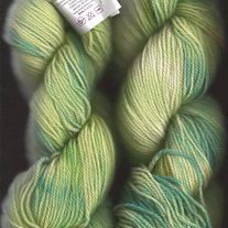 Lime Hand Dyed Brown Sheep Worsted Wt Wool Yarn