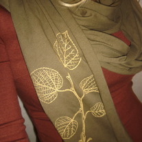 Seed-To-Leaf sheer cotton jersey scarf