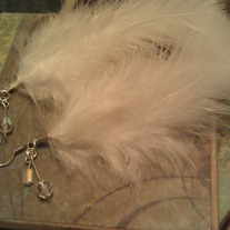 White Feather Earrings