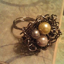 Gunmetal Birds Nest Ring