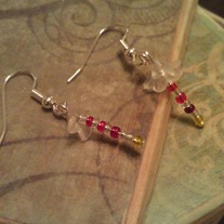 Red Spring Flower Earrings