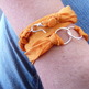 INFINITY // silk wrap bracelet _ orange & sterling - Thumbnail 2