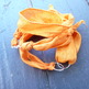 INFINITY // silk wrap bracelet _ orange & sterling - Thumbnail 1
