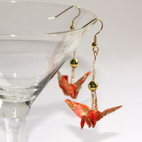 Origami Earrings - Orange01