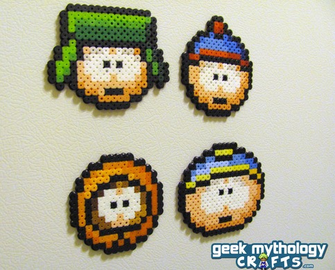 Set of 4 South Park Bead Sprite Decorative Magnets