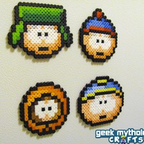 Set of 4 South Park Bead Sprite Decorative Magnets