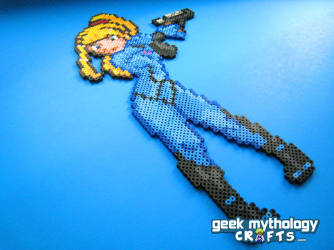Metroid Samus Aran Zero Suit Nintendo Perler Bead Sprite