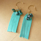 FLUTTER // leather & turquoise earrings - Thumbnail 1