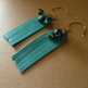 FLUTTER // leather & turquoise earrings - Thumbnail 4