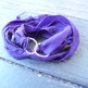 INFINITY // silk wrap bracelet _ purple & copper - Thumbnail 1