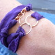 INFINITY // silk wrap bracelet _ purple & copper - Thumbnail 3