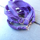 INFINITY // silk wrap bracelet _ purple & copper - Thumbnail 4