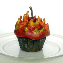 Fire Cupcake: 3" Miss Cupcake