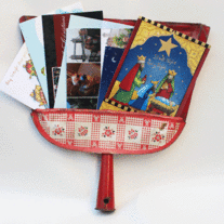 Vintage Dustpan, Red Plaid