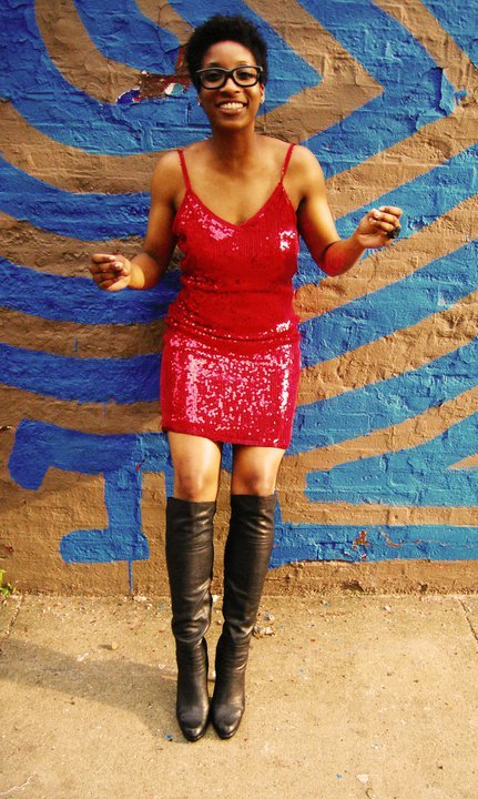 Vintage Red Sequins Dress