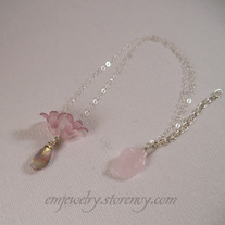 Pink Amethyst Floral Necklace