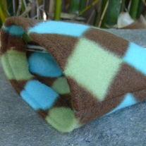Tiny Snuggle Sack - Blue & Green Argyle Fleece