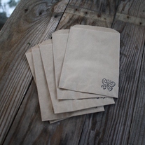Butterfly Stamped Kraft Envelopes - 5x7 - Set of 5