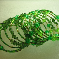 3 in. Green Cuff Bracelet