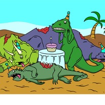 Birthday Card! Dinosaurs!