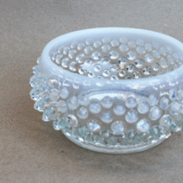 Moonstone Hobnail Trinket Bowl