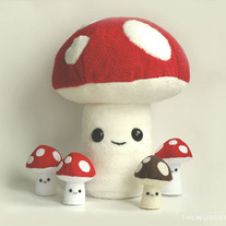 Giant Plushroom™ - 15" Red Mushroom