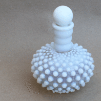 Fenton, Moonstone Hobnail Perfume Bottle - Opalescent