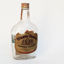 Wilken Family Pint Whiskey Bottle with Paper Label