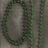 Leaf Green Paper Bead Necklace from Uganda Africa