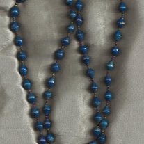 Bachelor Button Blue Paper Bead Necklace from Uganda Africa