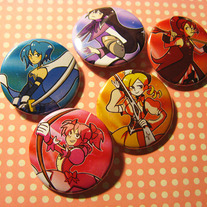 MADOKA MAGICA BUTTON SET