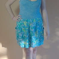 Abstract floral & paisley print mini skirt - L/XL
