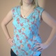 Turquoise Flora Top - L - Thumbnail 1