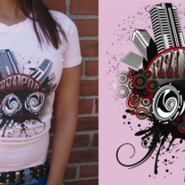 Discotheque Graphic Tee Shirt - Pink