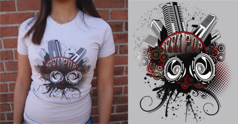 Discotheque Graphic Tee Shirt - Light Grey