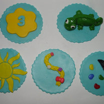 12 Fondant "TANGLED Inspired" Cupcake Toppers