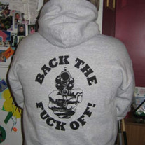 Back The Fuck Off - Hooded Sweatshirt (Grey)