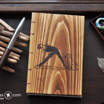 My Products / Letterpress Wooden handcrafted Yoga Art Sketch/Journal Book