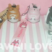 Totoro Squishy Charm With Wrist Lanyard