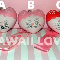 Kawaii Squishy Heart Charm with Wrist Lanyard