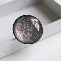 Glitter Cocktail Ring - pink grey silver blue color changing