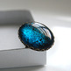 Glitter Cocktail Ring - blue green black - Thumbnail 2