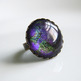 Glitter Cocktail Ring - purple lime green black - Thumbnail 1