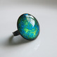 Glitter Cocktail Ring - blue lime green - Thumbnail 1
