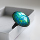 Glitter Cocktail Ring - blue lime green - Thumbnail 3